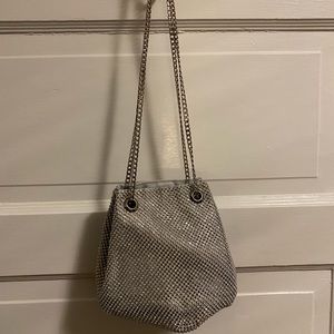 Silver chain purse